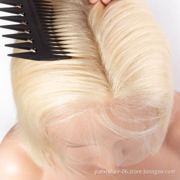 Virgin Human Hair Mink Brazilian Blonde 613 Bob Lace Front Wig Alipearl Short Bob Human Hair Lace Front Wig